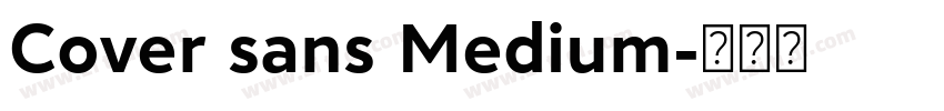 Cover sans Medium字体转换